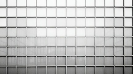 Abstract view of a contemporary building glass facade, highlighting the clean lines of its square window grid
