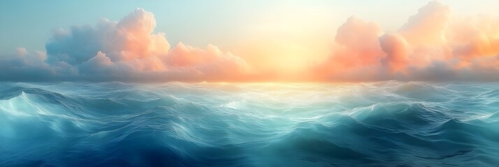 Obraz premium A gradient of cool pastel greens blending into soft ivory.