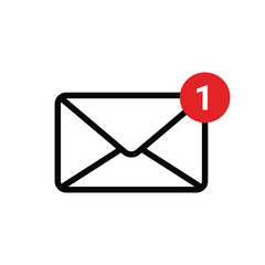 Unread Email Envelope Notification Message Icon Vector Design Template