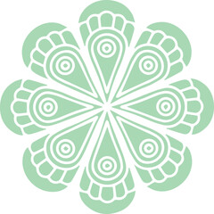 Beautiful flower art and mandala vector design