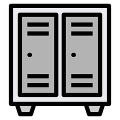School Locker Icons For Design Elements 