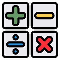 Obraz premium Math Symbols Icons For Design Elements 