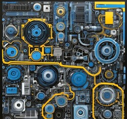 Illustration of abstract technology background.