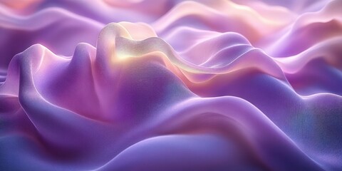 Mesmerizing Abstract Sculpture Minimalist Design 3D Render Purple Lighting Smooth Curves