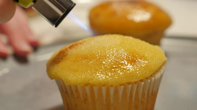 Sugared cupcake surface