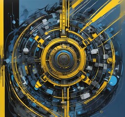 Obraz premium Illustration of abstract technology background.