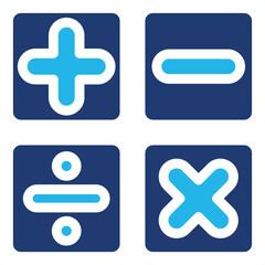 Obraz premium Math Symbols Icons For Design Elements 