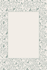 Floral text frame for use in card, certificate, invitation, poster, announcement, etc design