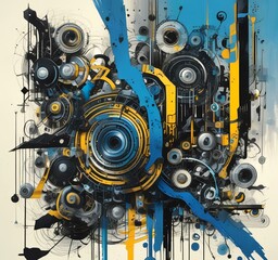 Illustration of abstract technology background.