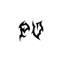 PV monogram logo design letter text name symbol monochrome logotype alphabet character simple logo