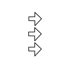 lined arrow icon
