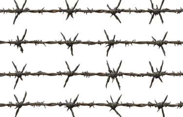 Barbed wire fence texture background