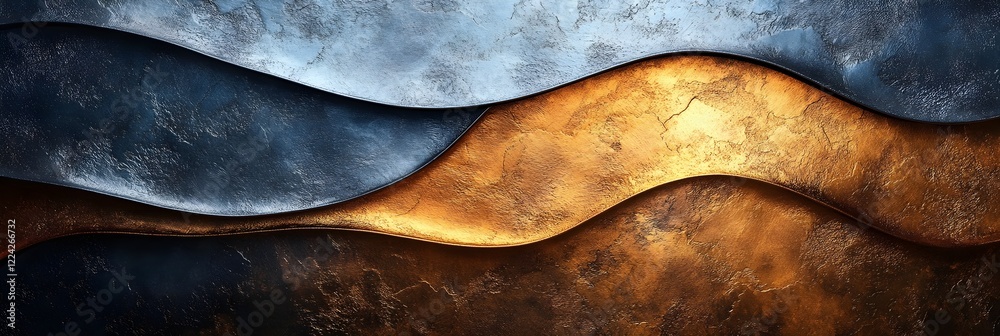 Sticker a gradient of metallic gold transitioning to deep silver.