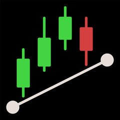 Trading and Crypto Analytics vector colored icon or design element