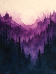 A gradient of moonlit white fading into cosmic violet.