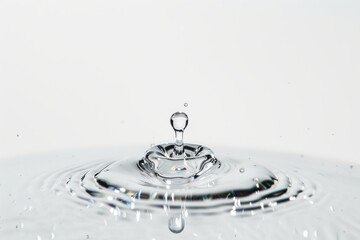 Delicate water droplets create mesmerizing ripples in a tranquil setting, capturing nature's elegant rhythm during daylight hours isolated on transparent background