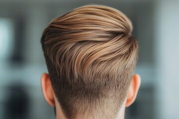 Fototapeta premium men's grooming hair styling trends. Frosted tips with subtle highlights, making a comeback in contemporary men s hairstyling