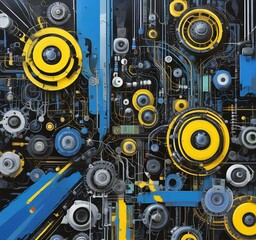 Obraz premium Illustration of abstract technology background.