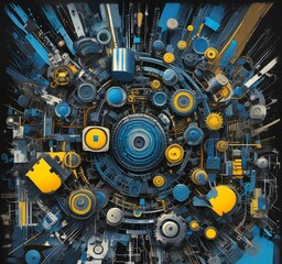 Illustration of abstract technology background.