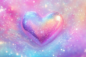 Obraz premium A Glittering Heart In A Dreamy Galaxy Of Sparkle And Shimmer