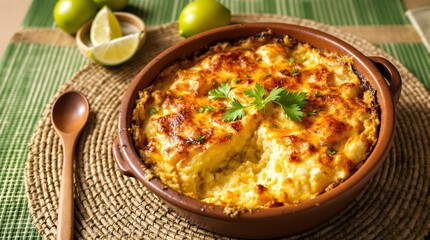 Frigideira de Siri (Crab Casserole) with herbs and spices (Bahian Cuisine)