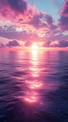 Obraz premium A gradient of soft pastels fading from peach to lavender.