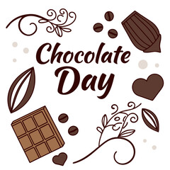 an image of a set of coffee chocolate isolated for chocolate day-related vector on the background 