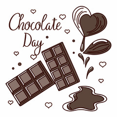 an image of a set of coffee chocolate isolated for chocolate day-related vector on the background 