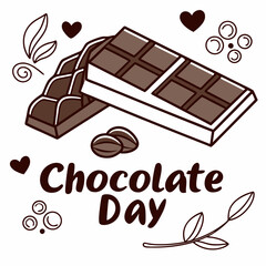 an image of a set of chocolate isolated for chocolate 
day-related vector on the background 