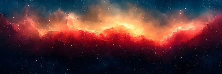 Fototapeta premium A gradient of starlit teal blending into bold ruby red.