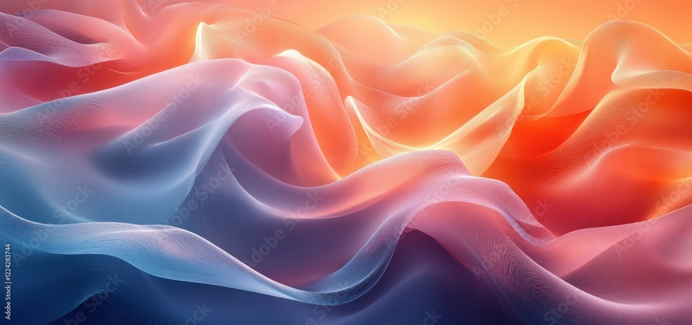 Fototapete Abstract Background Design Minimalist 3D Render Soft Lighting Smooth Gradients Circular Shapes