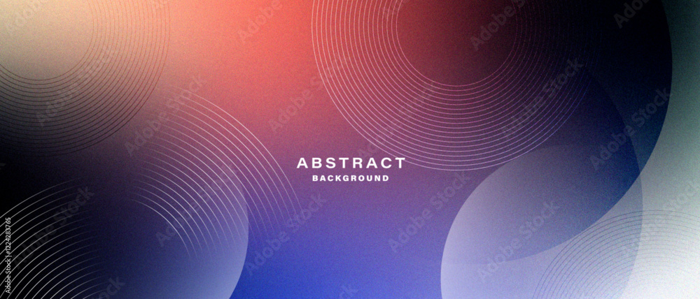 Poster Gradient abstract background with circular line patterns. Vector illustration.