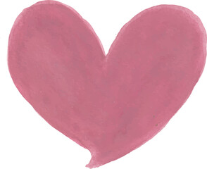 Pastel color heart shape hand drawn watercolor