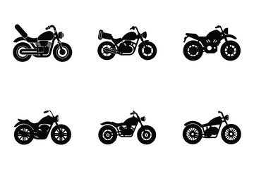 Naklejka premium Simple motorcycle silhouette isolated on white design