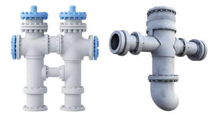 Industrial pipeline valves and filters.