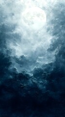 Obraz premium A gradient of stormy gray blending into icy light blue.