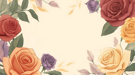 Floral abstract delicate background. Template with flowers in a minimalist style. Cover with cute flowers.