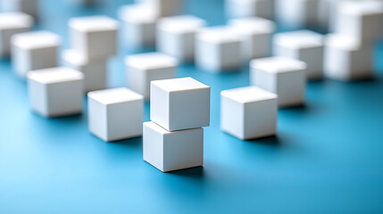 3d render of a cube made from cubes