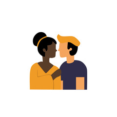 diverse couples vector illustration