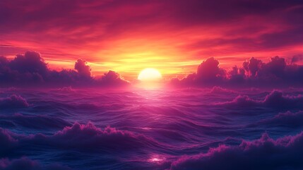 A gradient of twilight orange transitioning into mystical magenta.