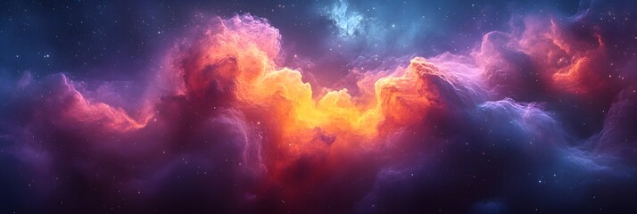 Naklejka premium A gradient of vibrant aqua merging with cosmic violet.