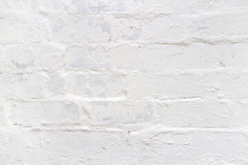 White plastered wall. Background texture. Old solid brickwork.