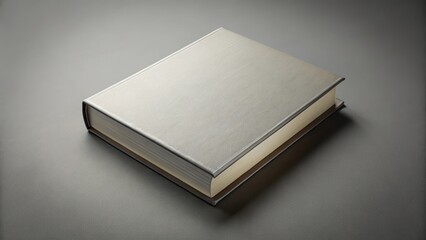A beautifully crafted hardcover book mockup isolated on a soft gray background