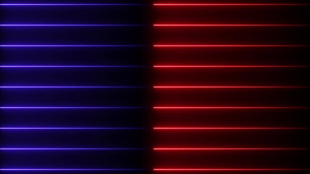 abstract neon technology motion background with glowing laser beams. glowing rainbow color neon lines motion background. Neon lights blinking lines moving animation. 