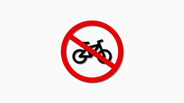 No bicycles allowed sign vector