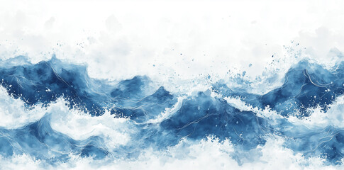 Fototapeta premium Blue waves background