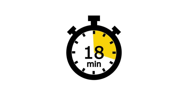 Clock face with countdown. The items are looped with numbers.