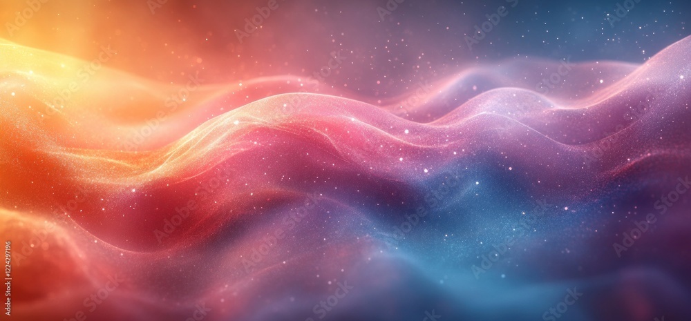 Poster Pastel Gradient Background Ethereal Dreamy Light Glow Minimalistic Abstract Design