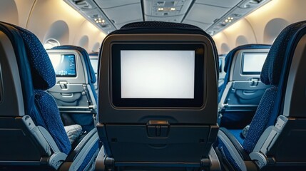 In-flight passenger experience with a non-functional screen.
