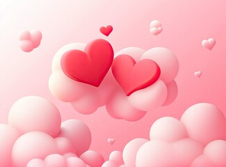 3D vector icon of a like or love symbol for a social media post on a pink background. Love concept with a heart in a message bubble. Vector illustration